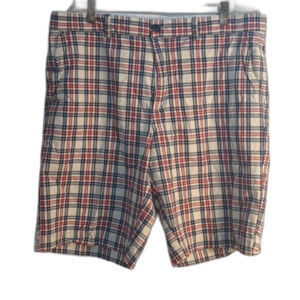 Tommy Hilfiger Shorts 36 Plaid Preppy Golf Casual Red/white/blue Summer Cotton